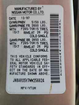 1998 NISSAN PATHFINDER