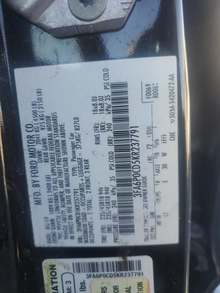 2019 FORD FUSION