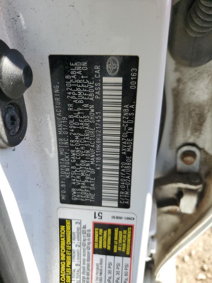 2019 TOYOTA CAMRY