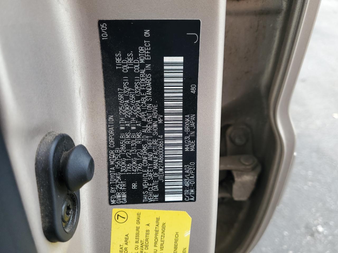 2006 TOYOTA HIGHLANDER