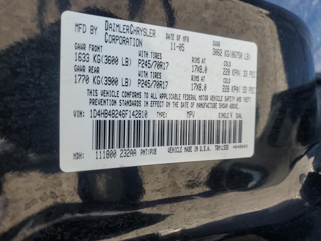 2006 DODGE DURANGO