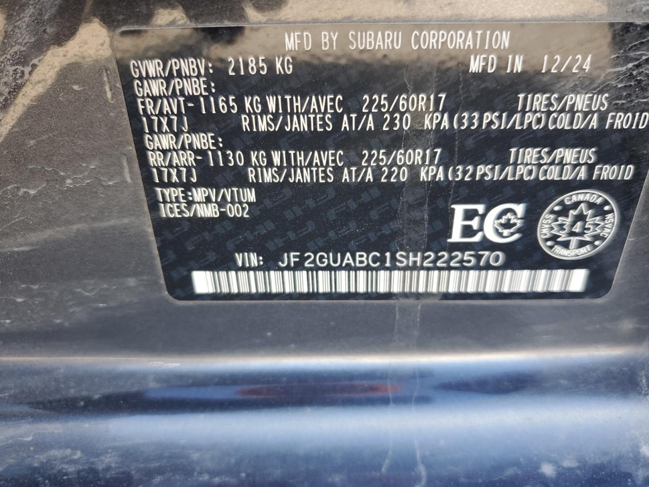 2025 SUBARU Crosstrek