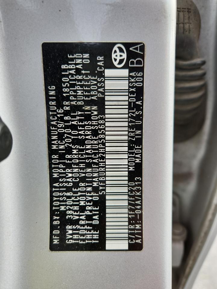 2017 TOYOTA COROLLA