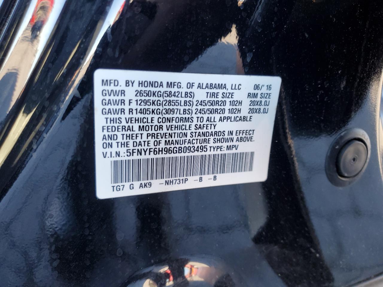 2016 HONDA PILOT