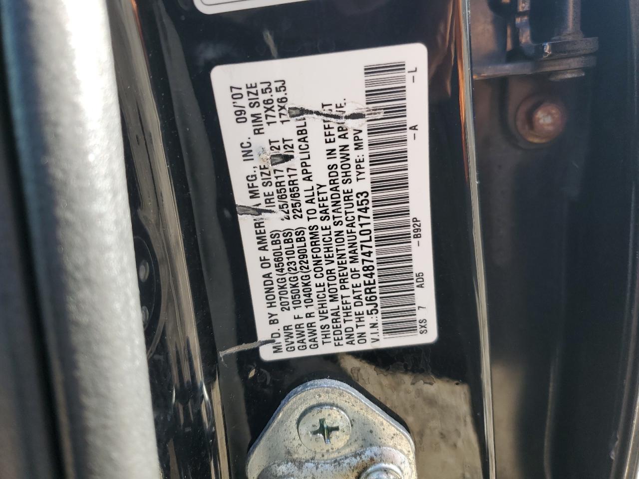 2007 HONDA CR-V
