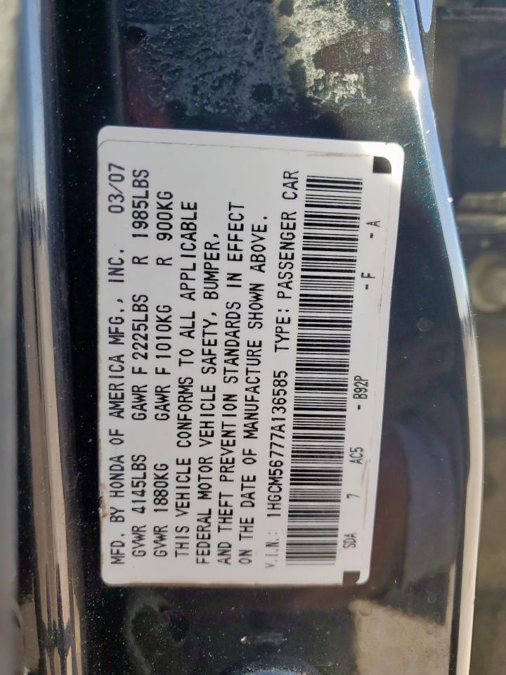 2007 HONDA ACCORD