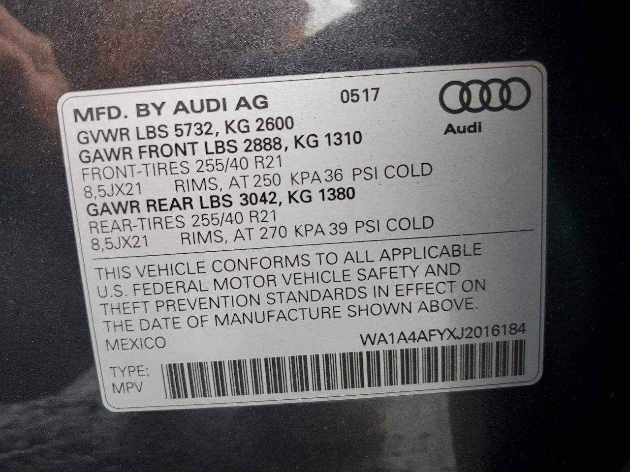 2018 AUDI SQ5