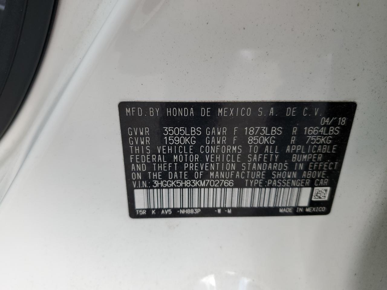 2019 HONDA FIT