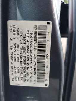 2007 HONDA ACCORD