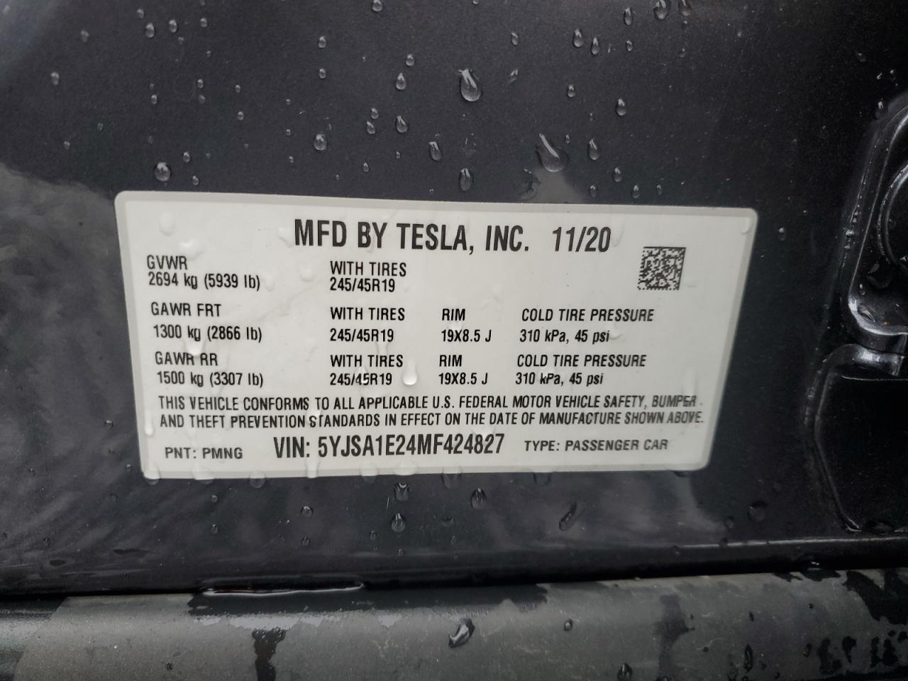 2021 TESLA MODEL S