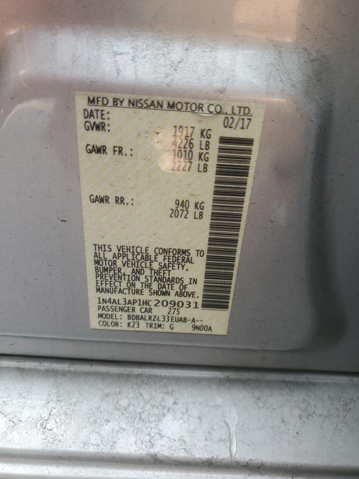 2017 NISSAN ALTIMA