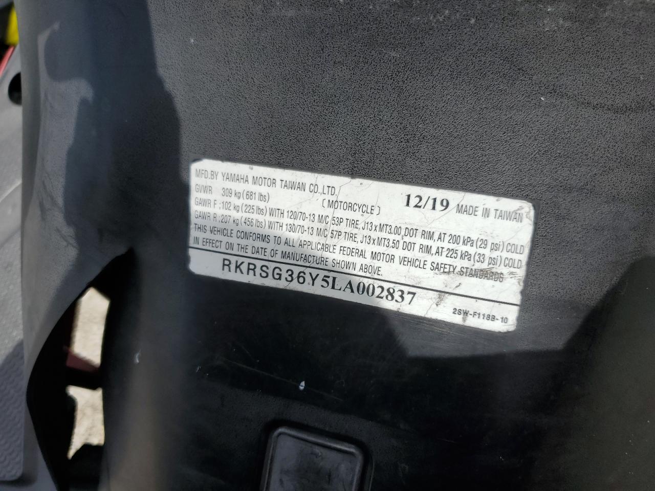 2020 YAMAHA XC155