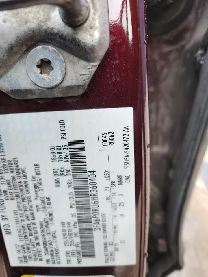 2017 FORD FUSION