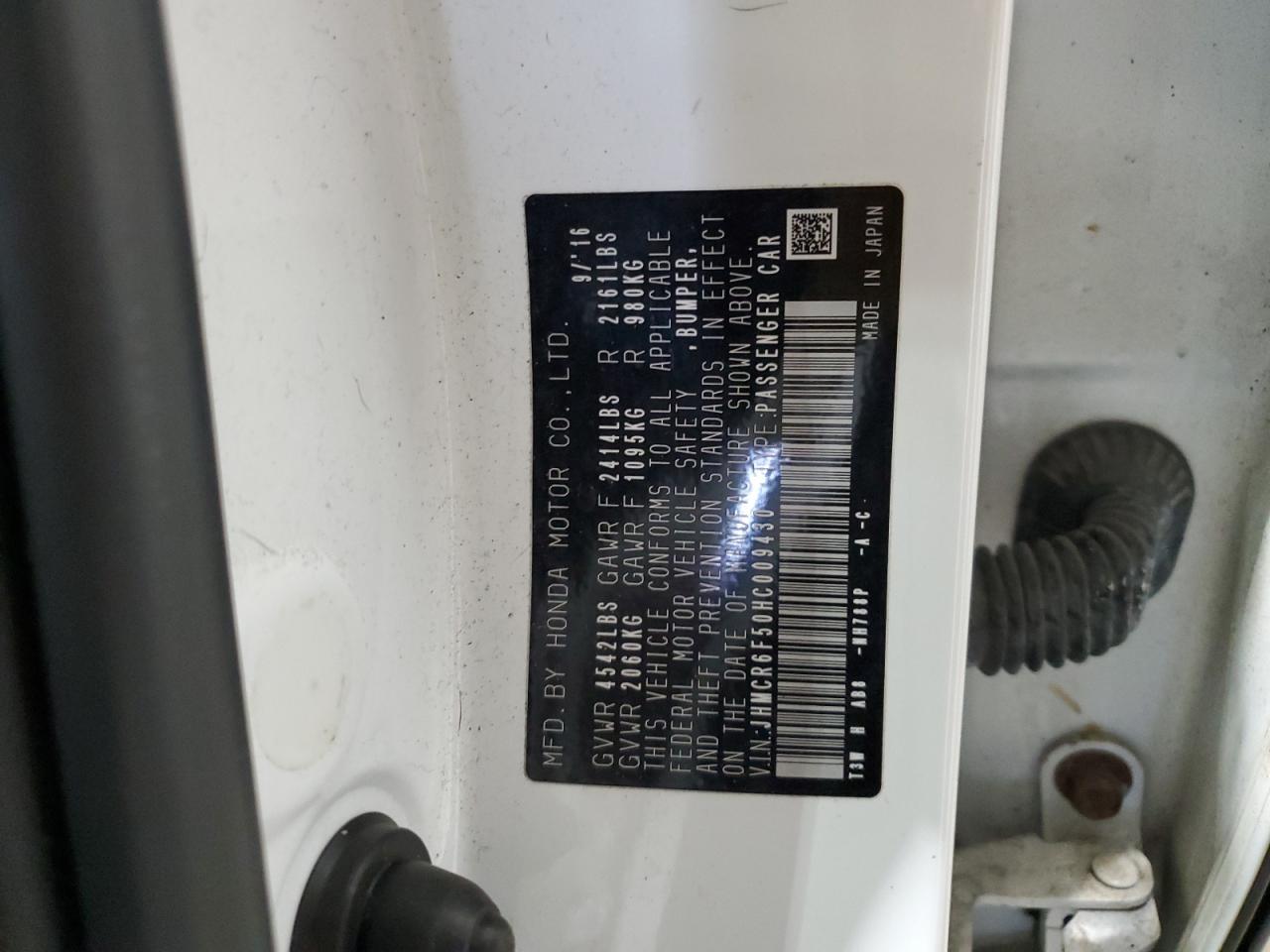 2017 HONDA ACCORD