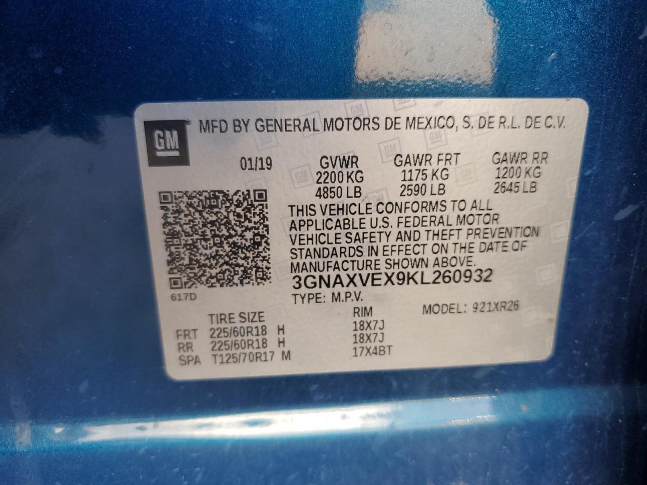 2019 CHEVROLET EQUINOX