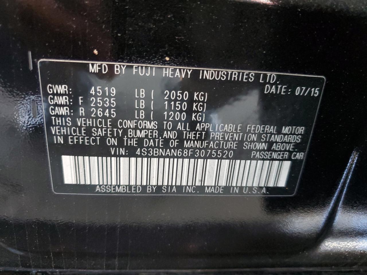2015 SUBARU Legacy
