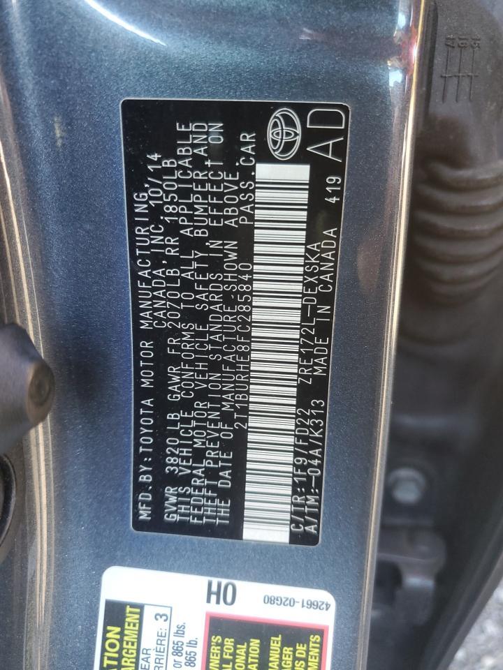 2015 TOYOTA COROLLA