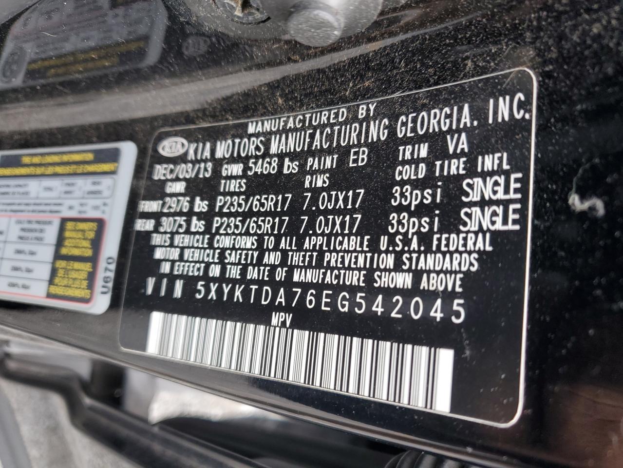 2014 KIA SORENTO