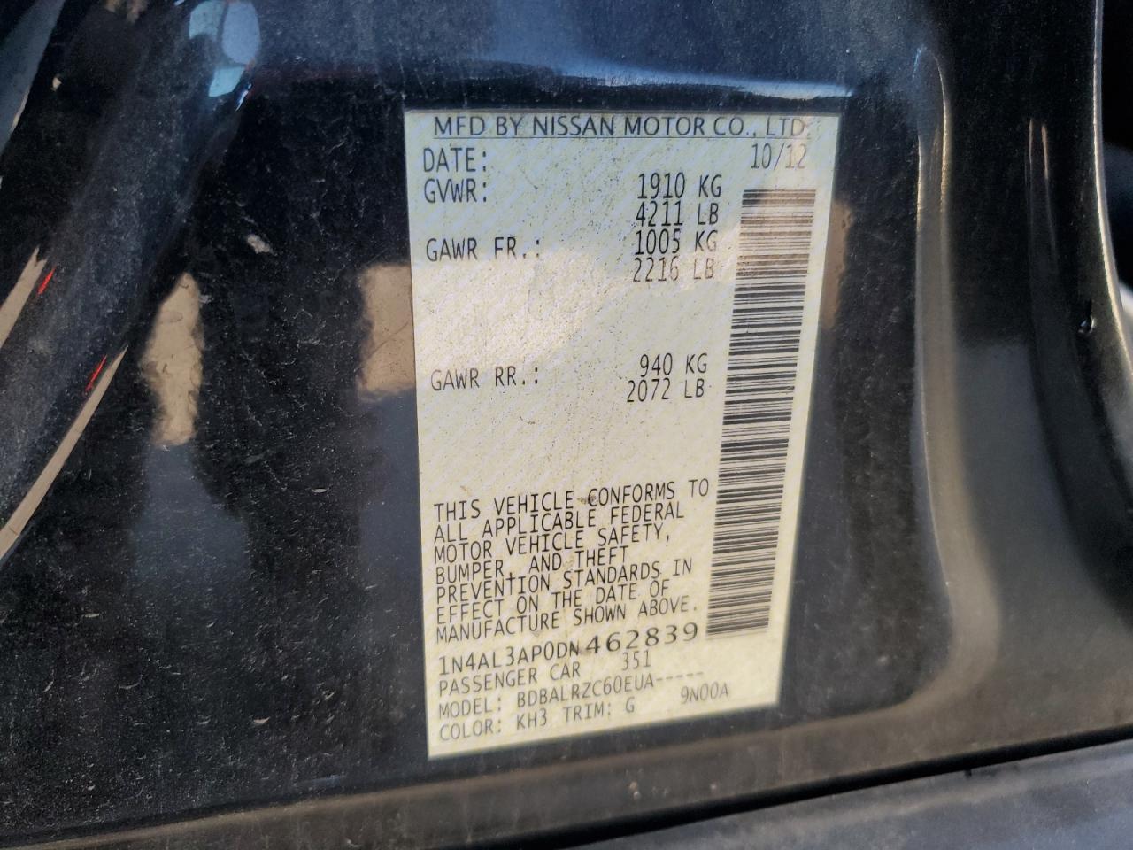 2013 NISSAN ALTIMA