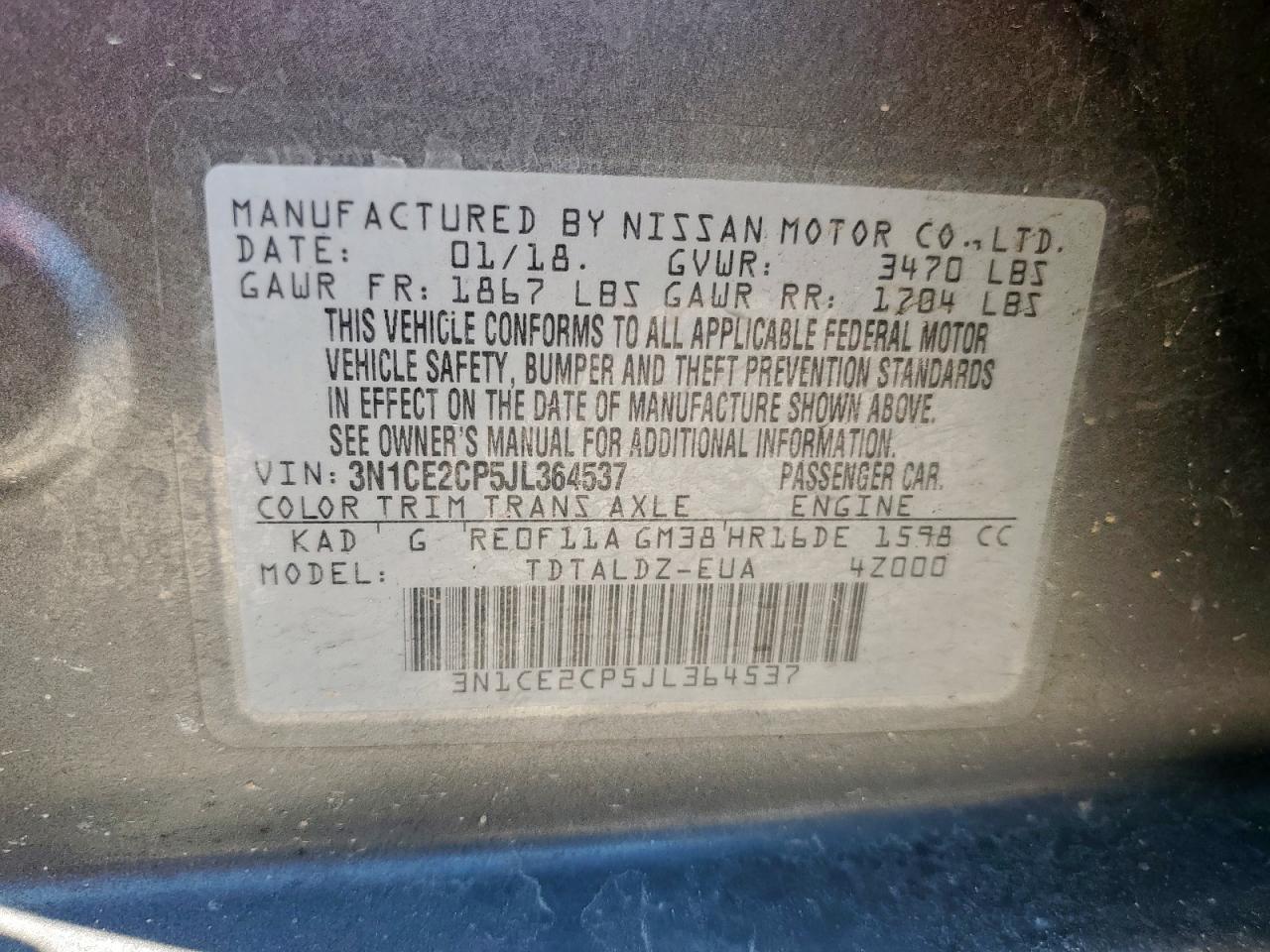 2018 NISSAN Versa Note