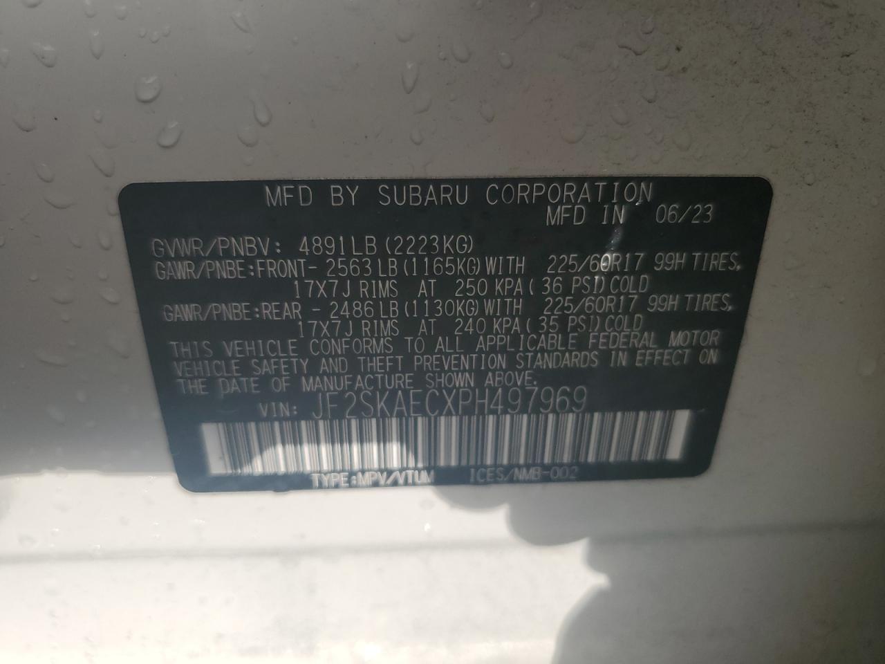 2023 SUBARU FORESTER