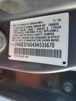 2005 HONDA CIVIC