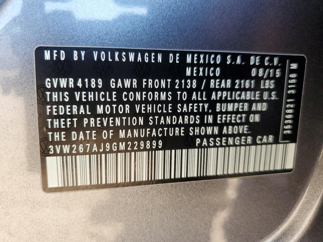 2016 VOLKSWAGEN JETTA