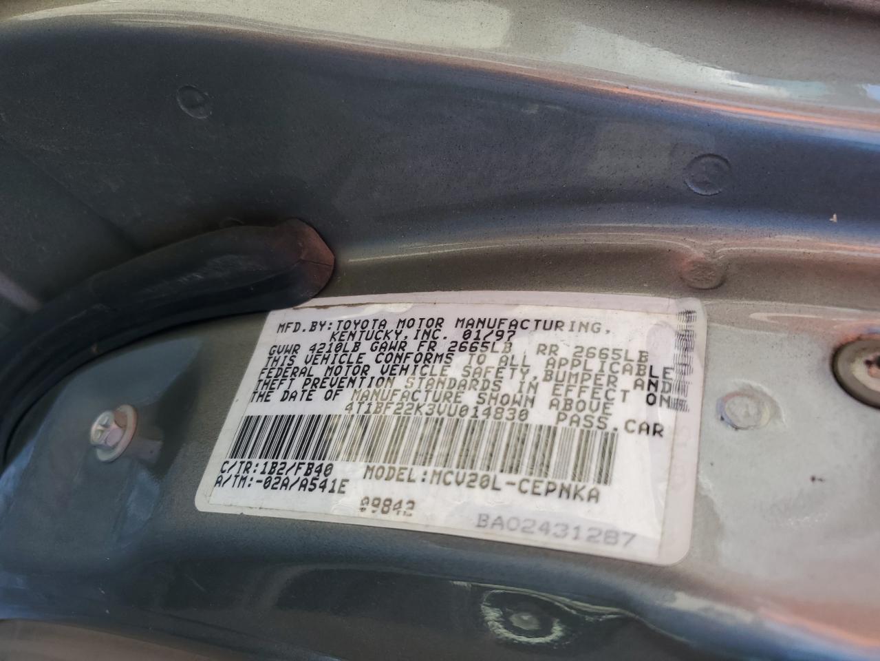 1997 TOYOTA CAMRY