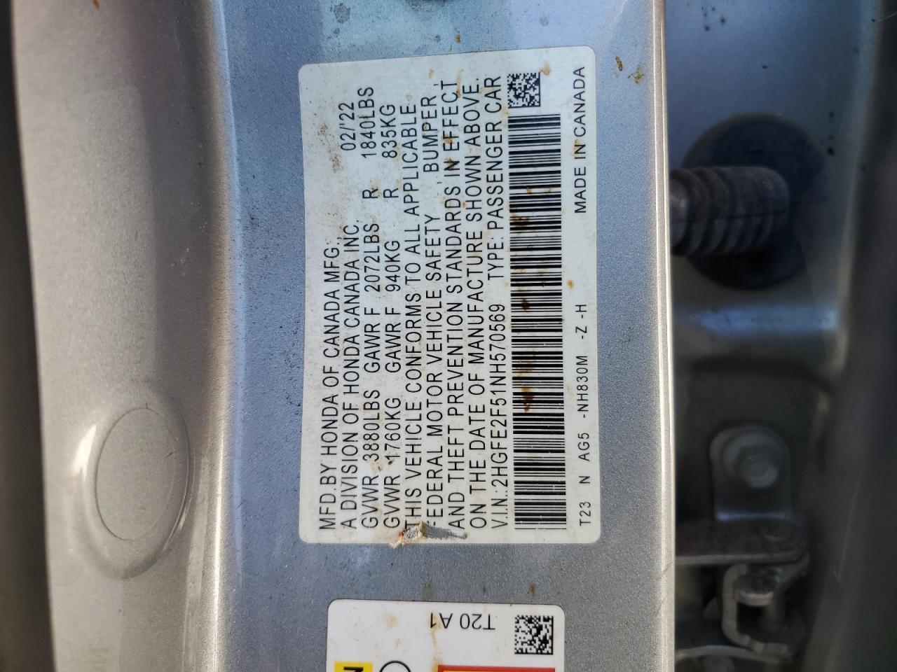 2022 HONDA CIVIC