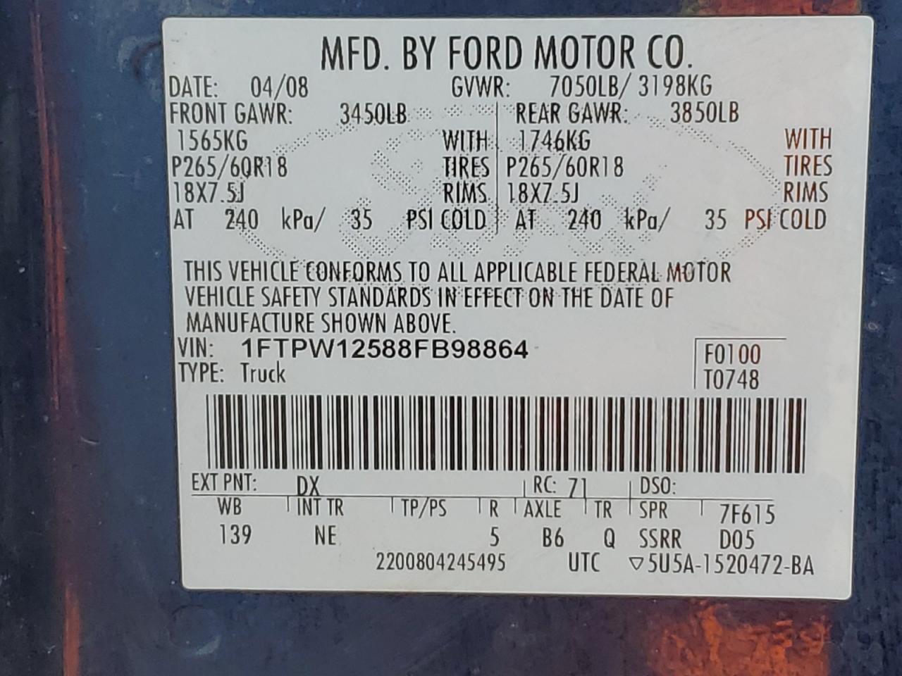 2008 FORD F-150
