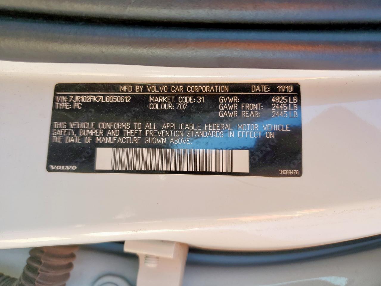 2020 VOLVO S60