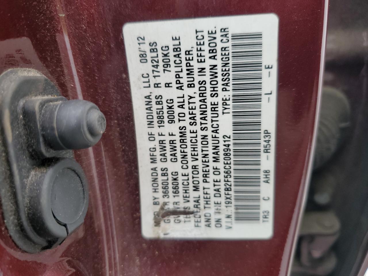 2012 HONDA CIVIC