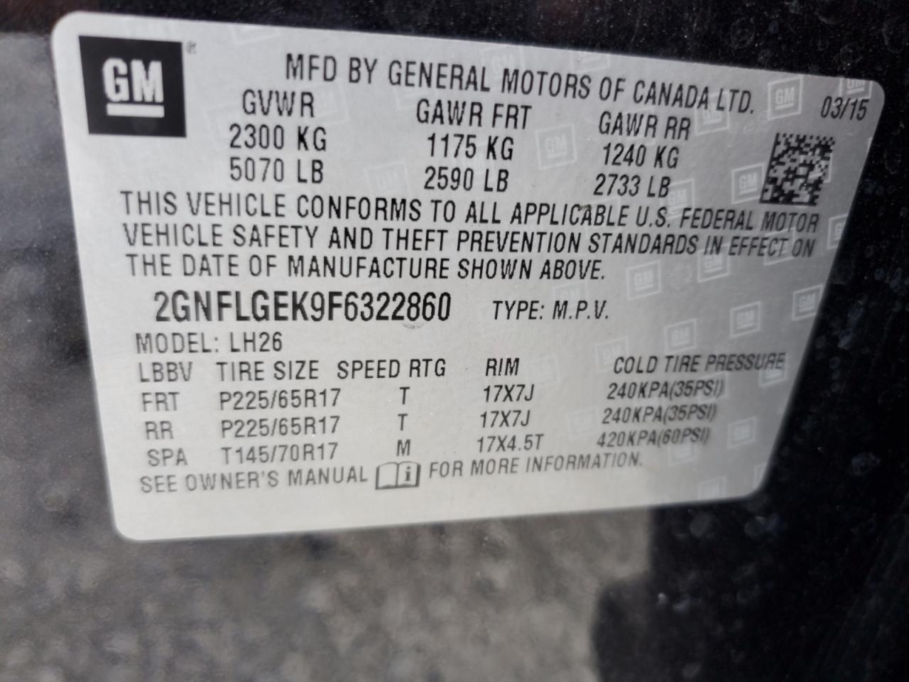 2015 CHEVROLET EQUINOX