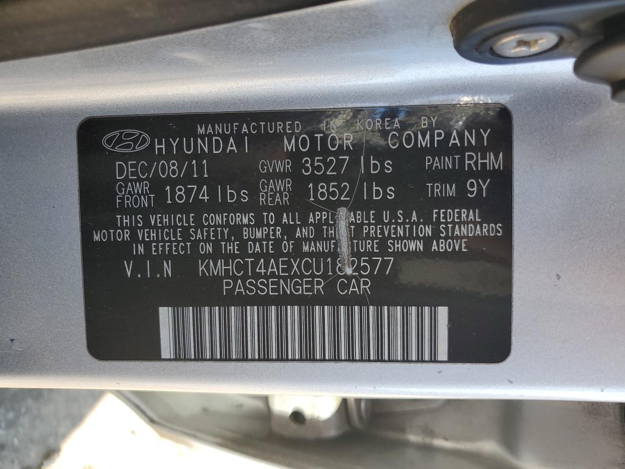 2012 HYUNDAI ACCENT