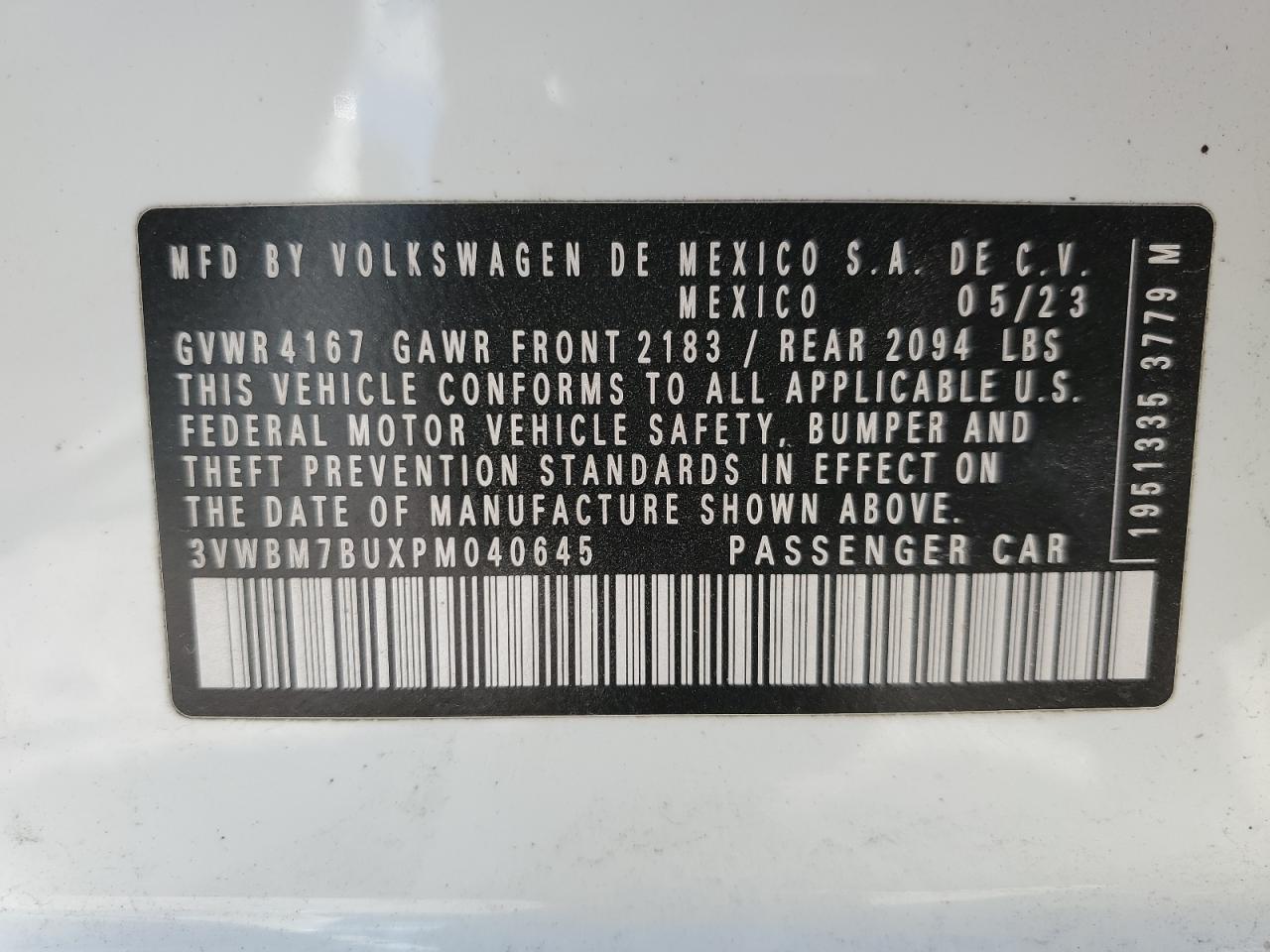 2023 VOLKSWAGEN JETTA