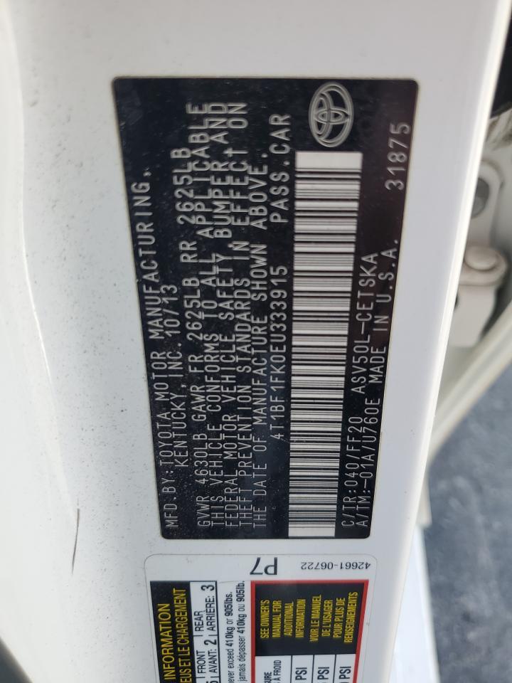 2014 TOYOTA CAMRY