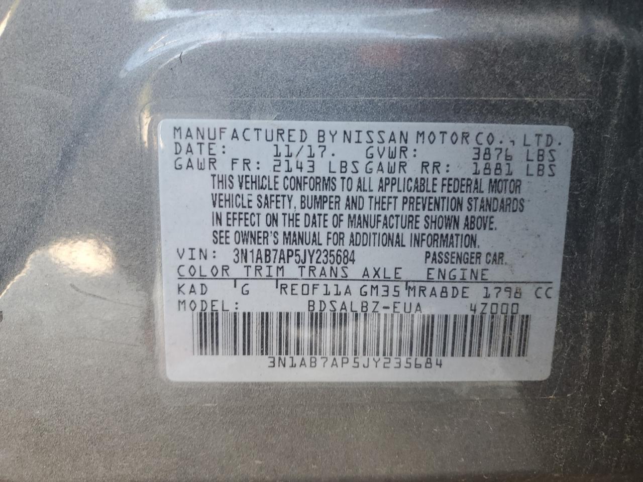 2018 NISSAN SENTRA