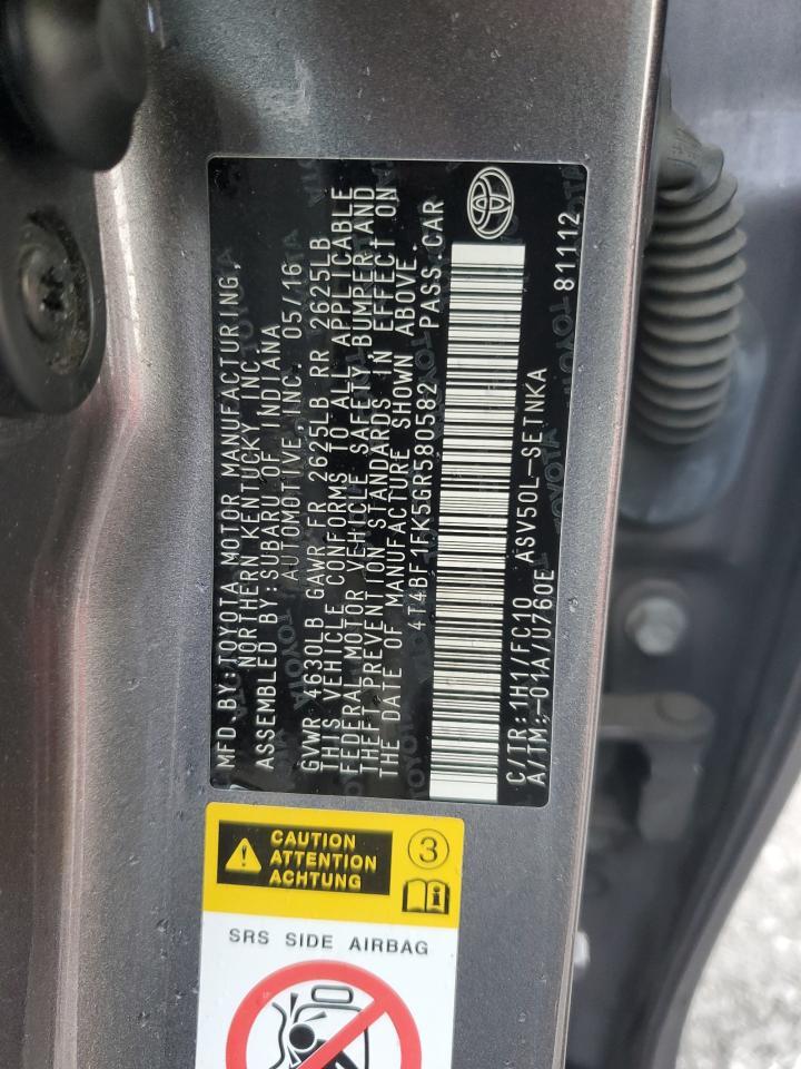 2016 TOYOTA CAMRY