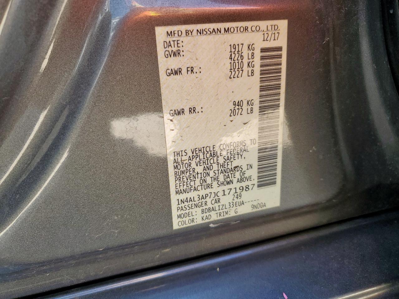 2018 NISSAN ALTIMA