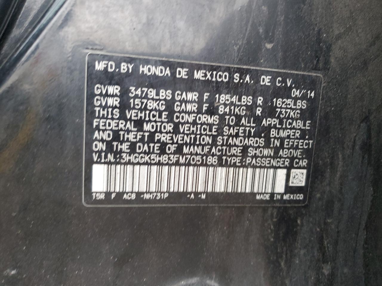 2015 HONDA FIT