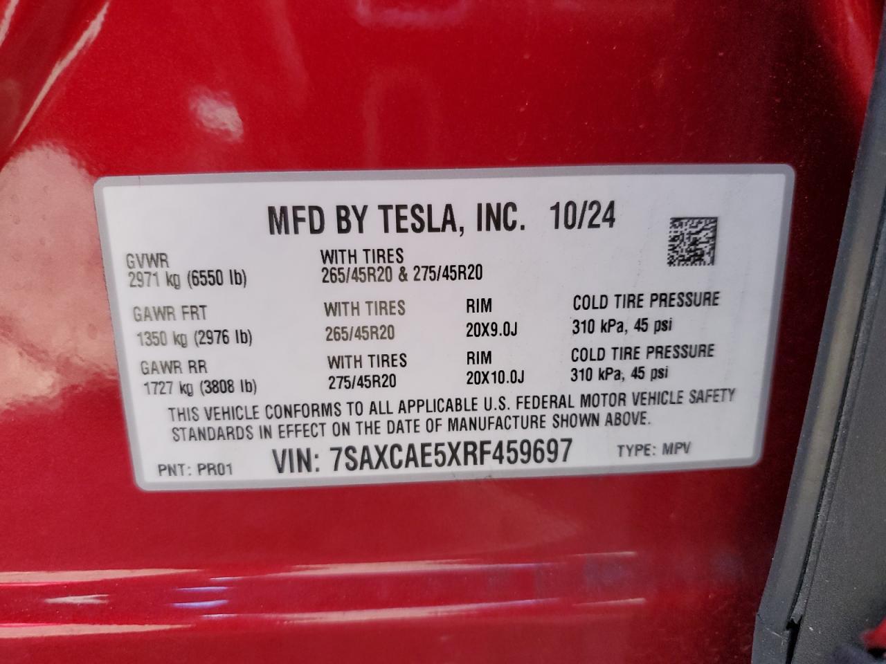 2024 TESLA MODEL X