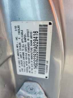 2000 HONDA ACCORD
