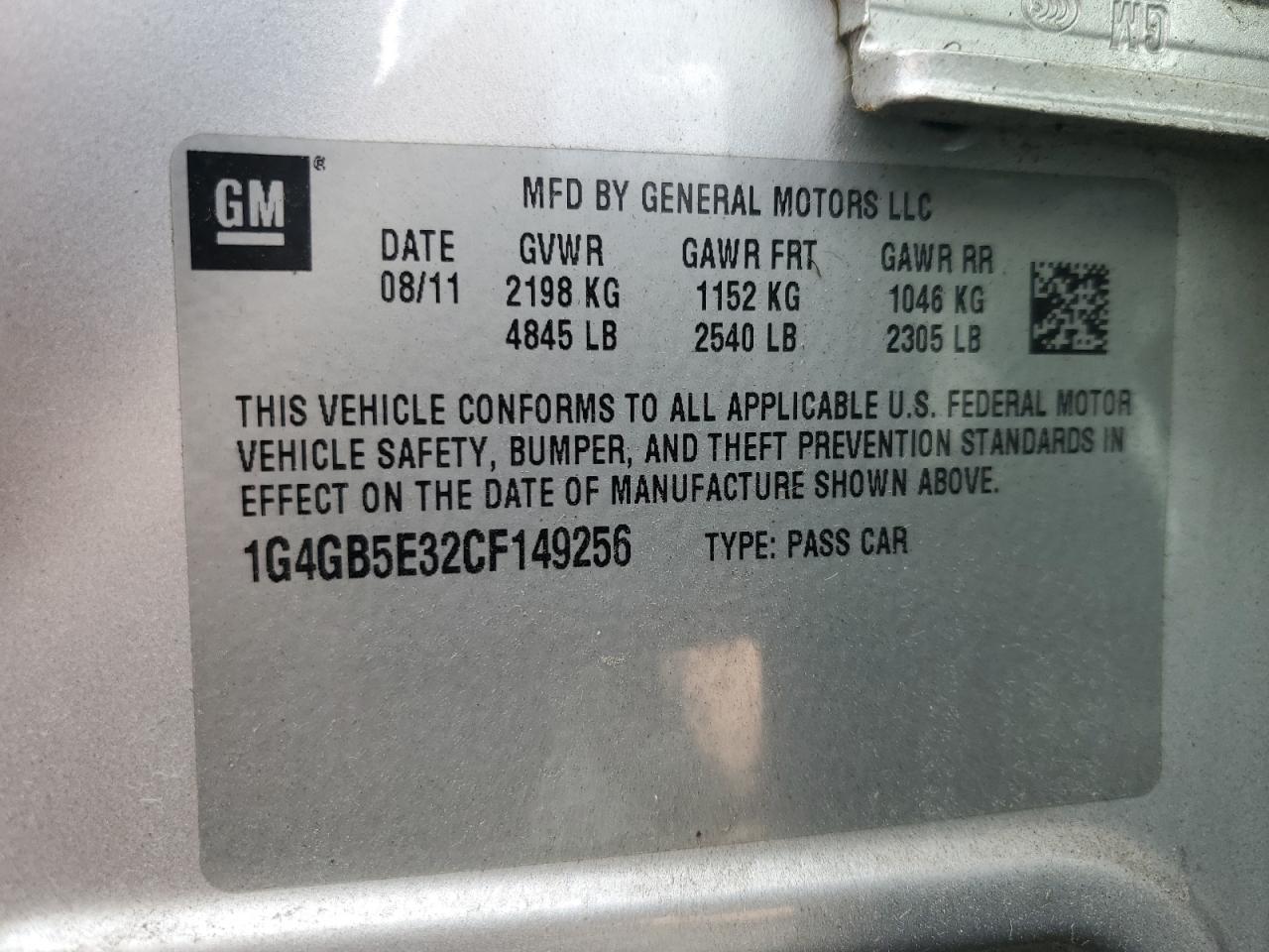 2012 BUICK LACROSSE