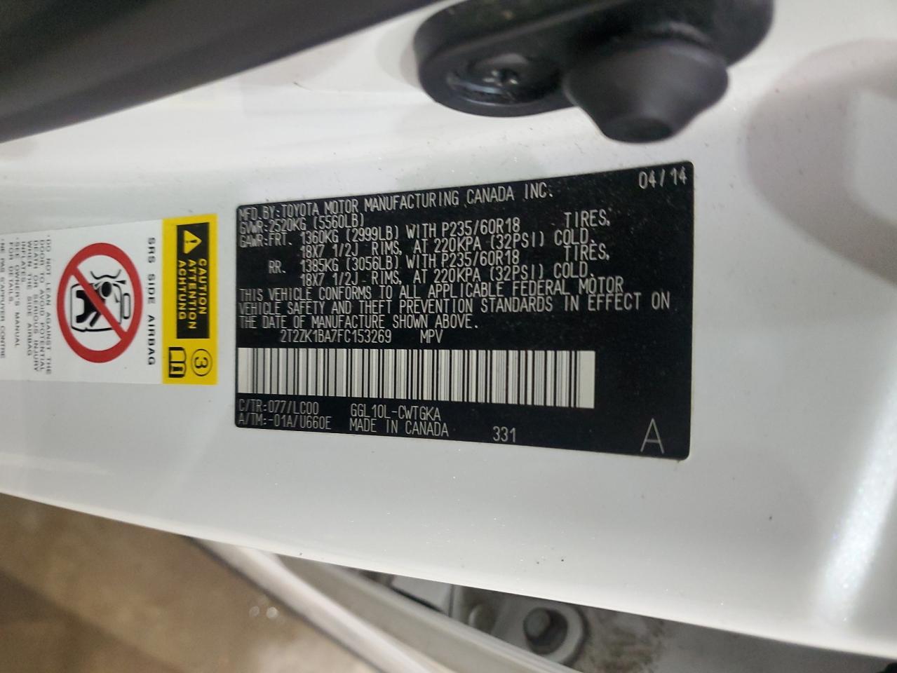 2015 LEXUS RX 350