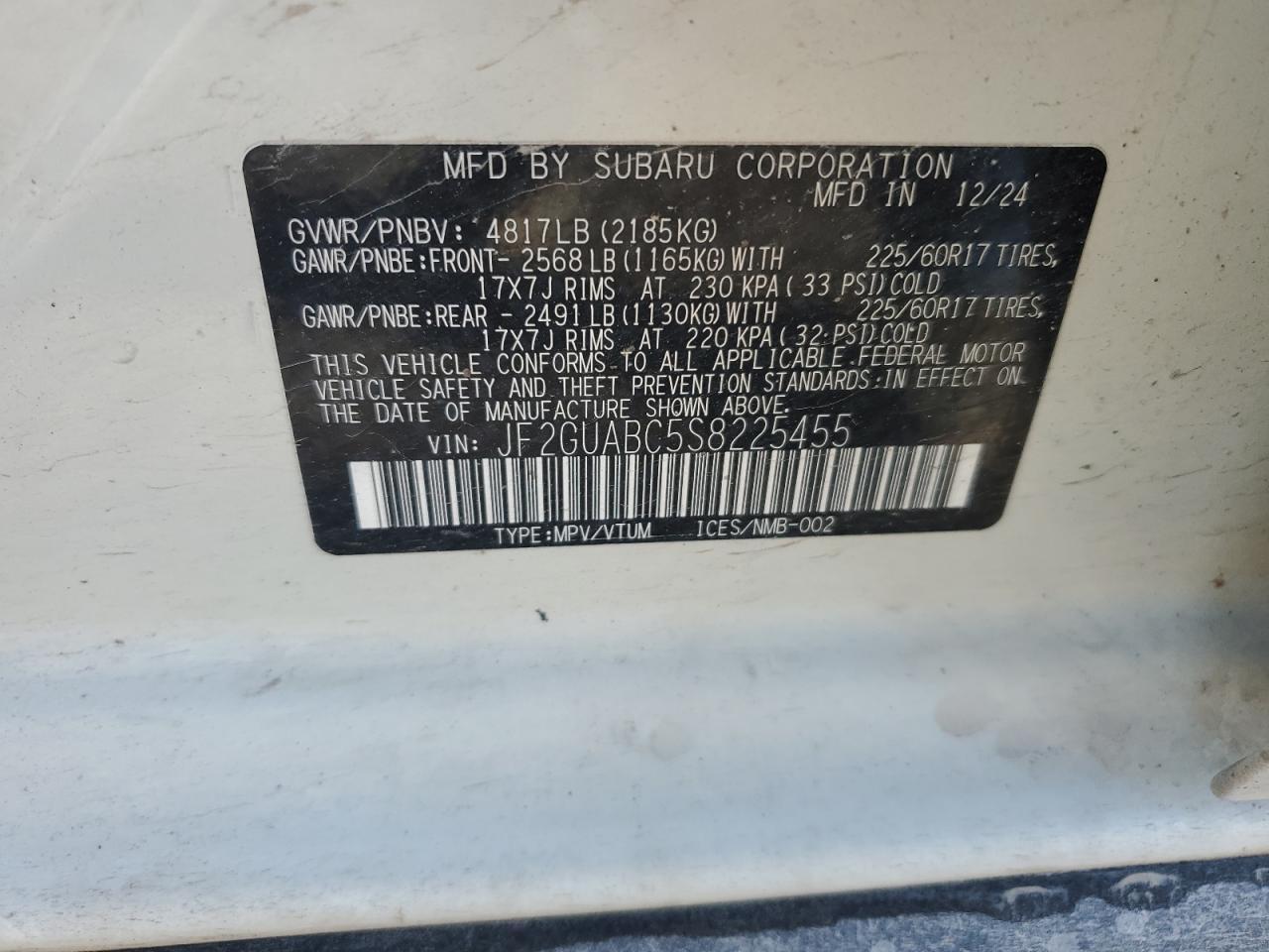 2025 SUBARU Crosstrek
