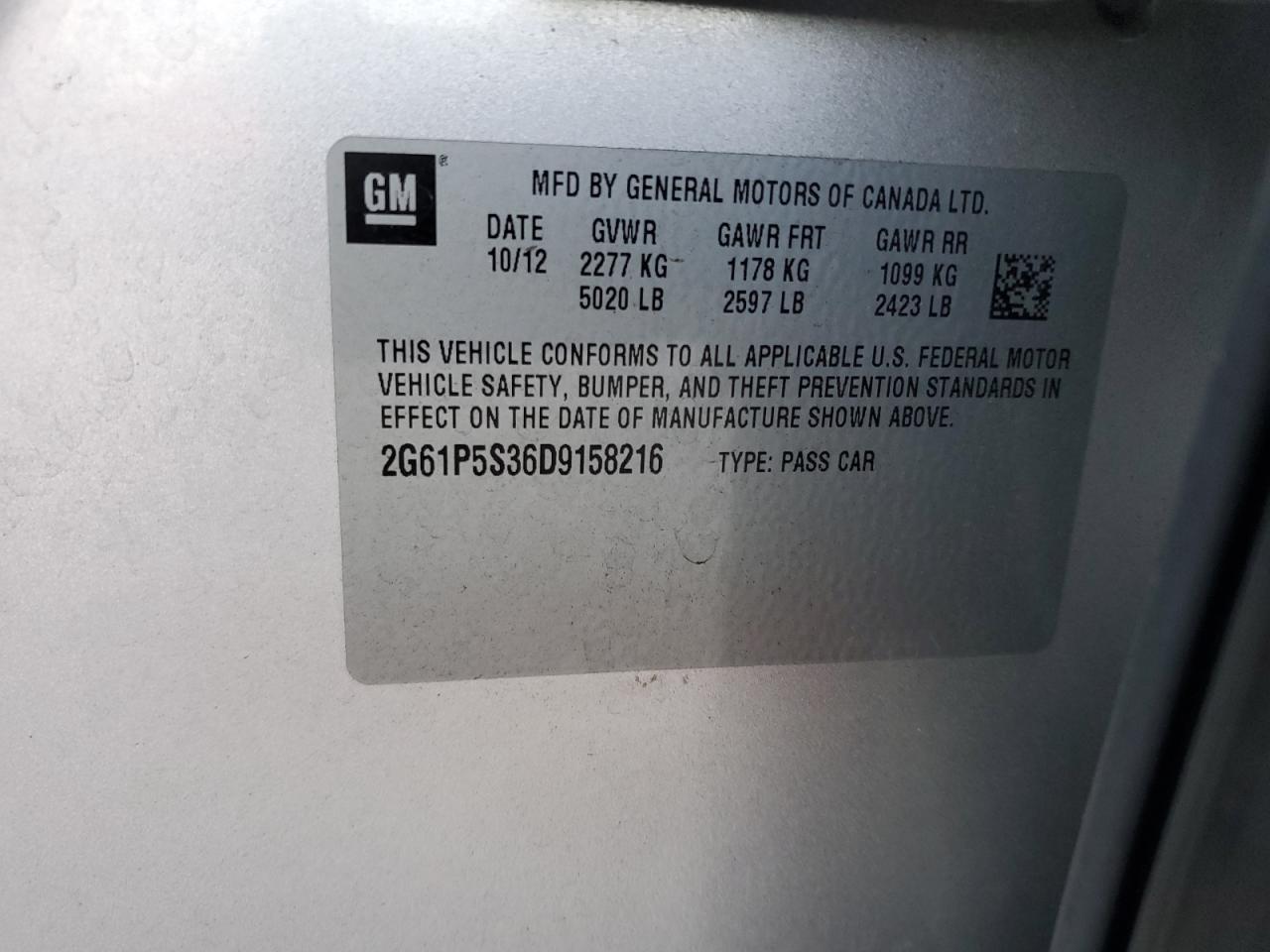 2013 CADILLAC XTS