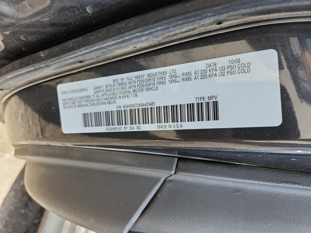2009 SUBARU Tribeca