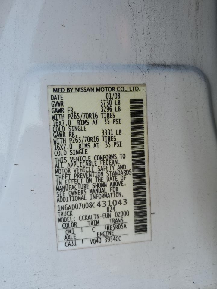 2008 NISSAN Frontier