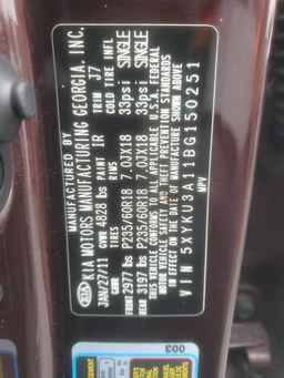 2011 KIA SORENTO