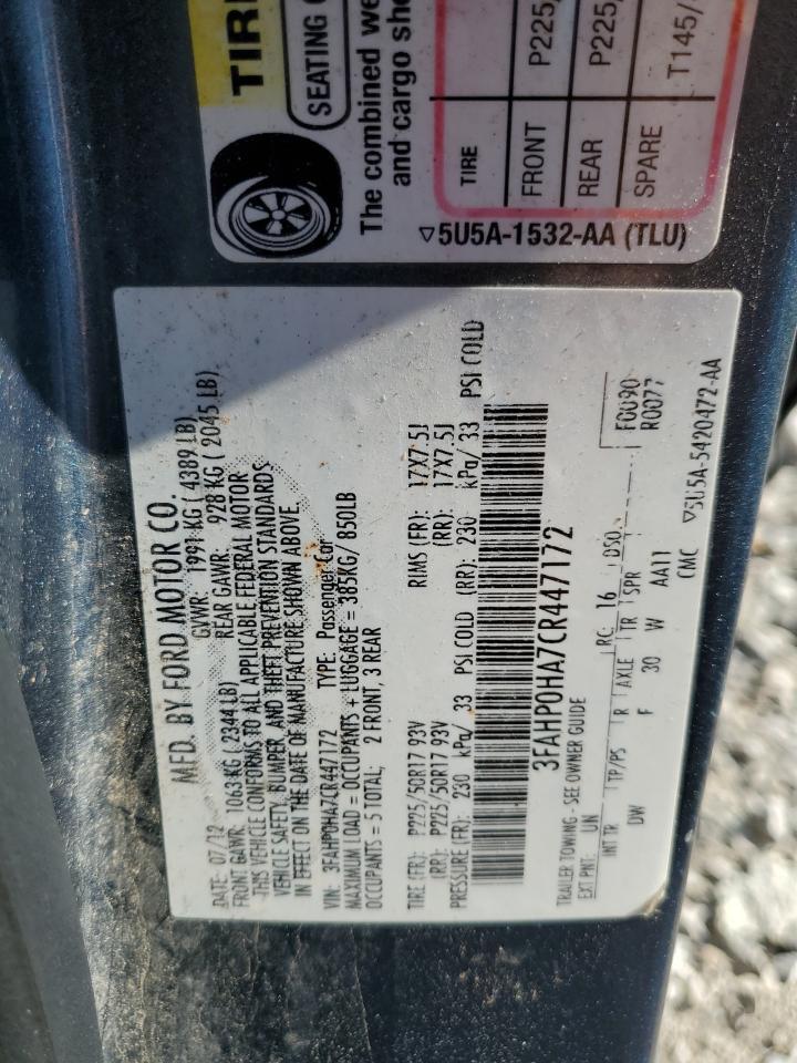 2012 FORD FUSION
